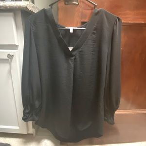 Black Low-cut Blouse